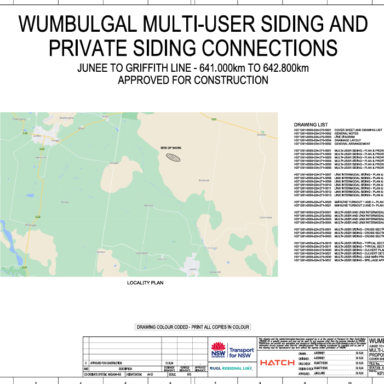 WUMBULGAL MULTI-USER SIDING AND PRIVATE SIDING CONNECTIONS  JUNEE TO GRIFFITH LINE – 641.000km TO 642.800km